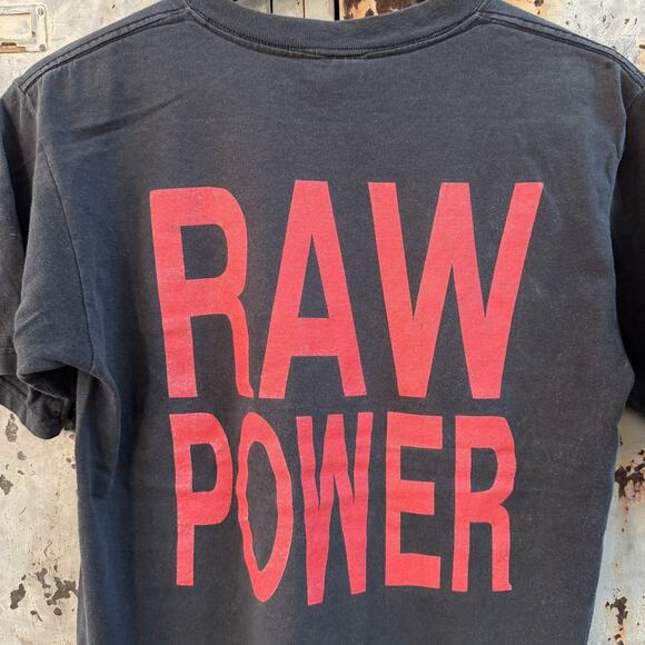 Vintage 2000s Iggy Pop Raw Power Punk The Stooges Black Band T Shirt Small - Picture 9 of 12